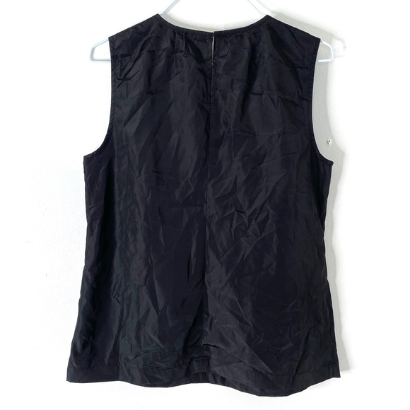 J. Crew Black Ruffled Sleeveless Top NWT - Picture 5 of 6
